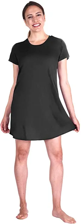 Gown - Cool-Jams Scoop Neck Nightshirt, Black, XL