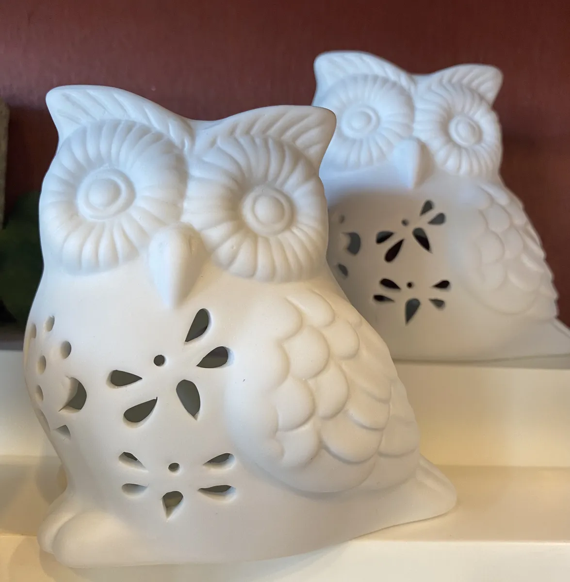 Candle Holder - Translucent Porcelain - Owl