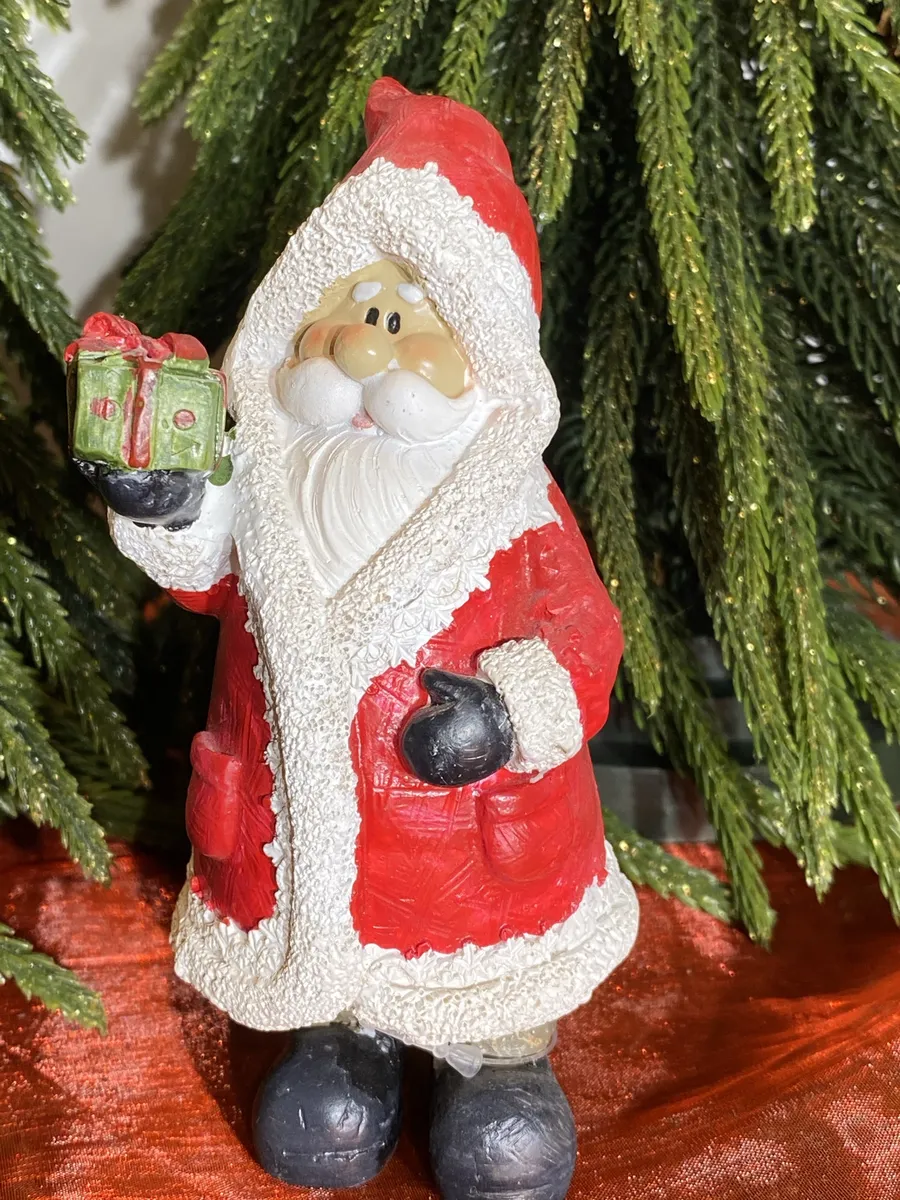 Christmas Resin Red Santa Figurine